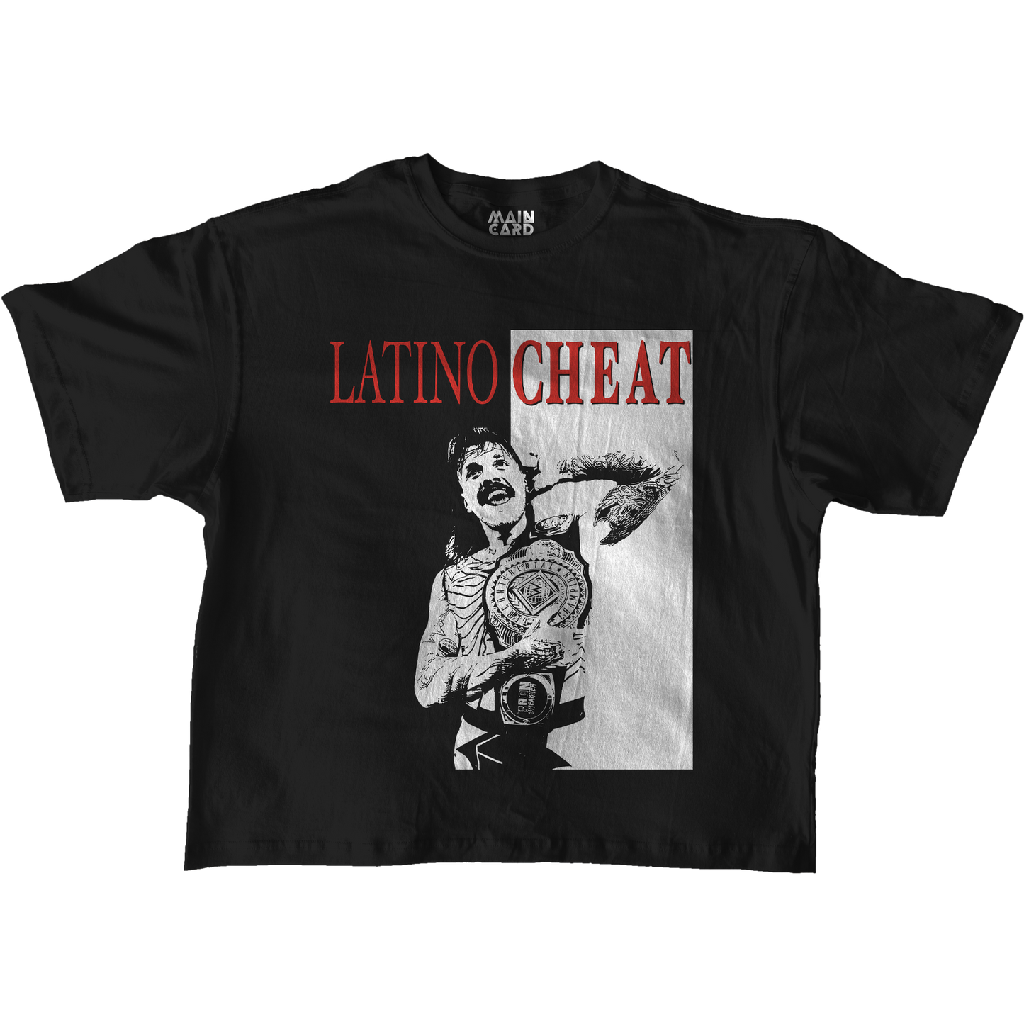Playera Oversize Dominik Mysterio Latino Cheat Scarface