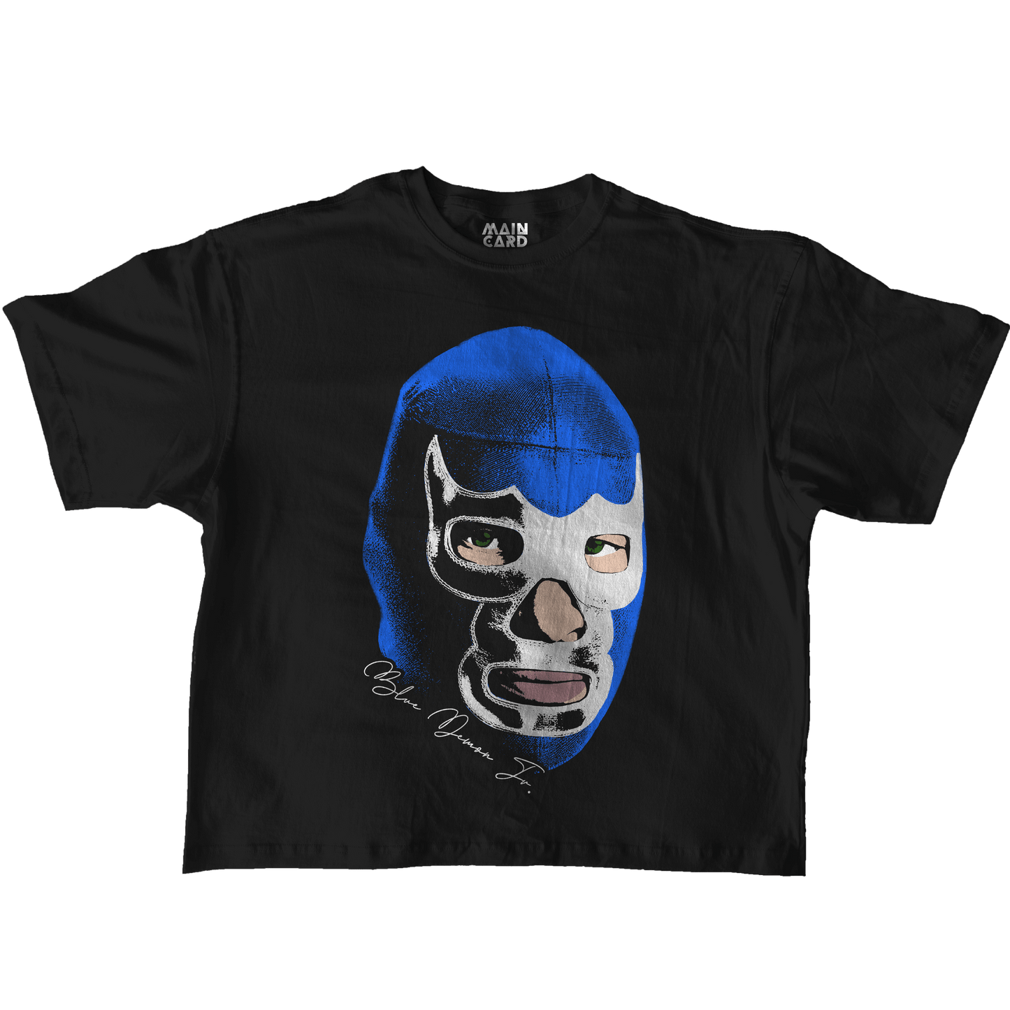 Playera Oversize Blue Demon Jr Big Face