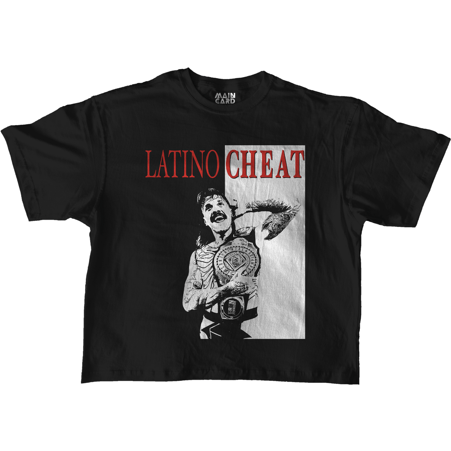Playera Oversize Dominik Mysterio Latino Cheat Scarface