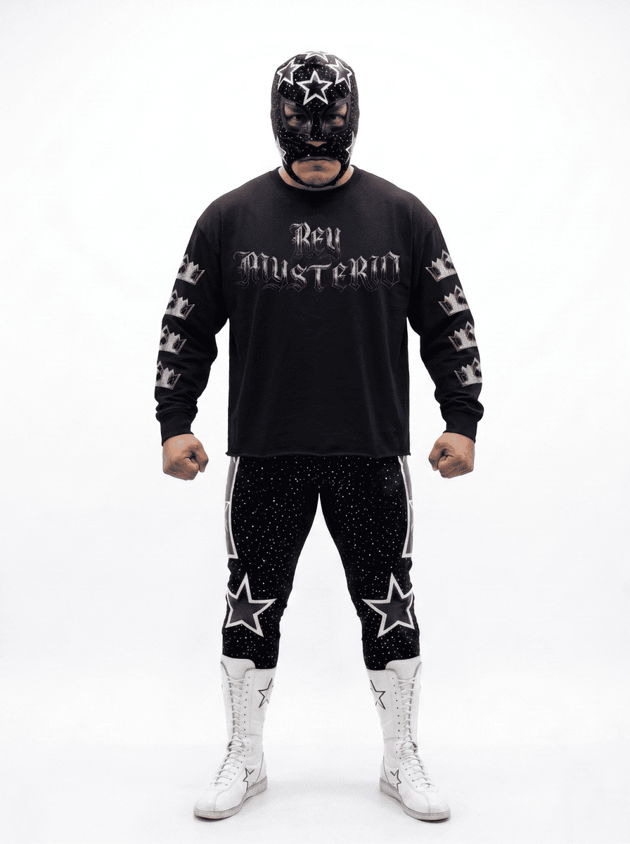 Playera Cropped Manga Larga Rey Mysterio Rebels