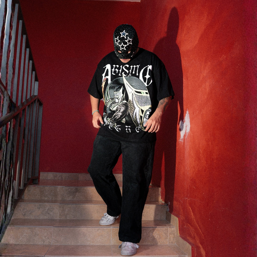 Playera Oversize Abismo Negro Heritage