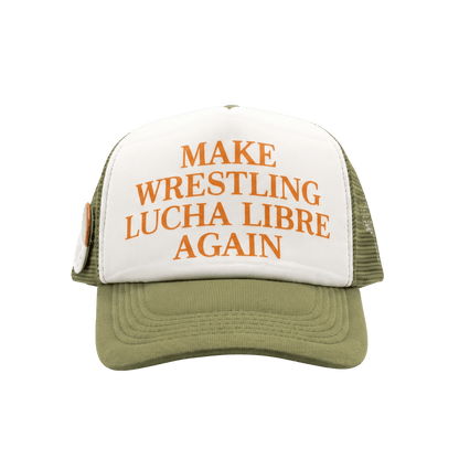 Trucker Hat "Make Wrestling Lucha Libre Again" - Verde Olivo