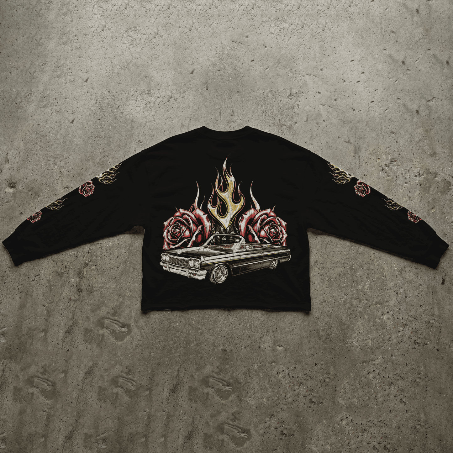 Playera Cropped Manga Larga Eddie Guerrero Rebels