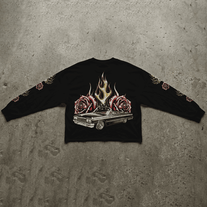 Playera Cropped Manga Larga Eddie Guerrero Rebels
