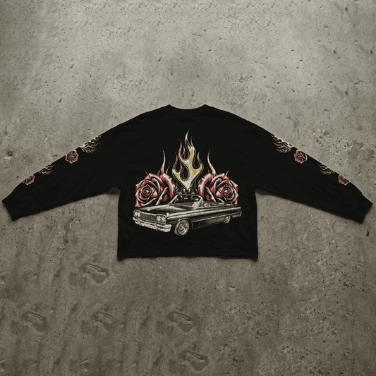 Playera Cropped Manga Larga Eddie Guerrero Rebels