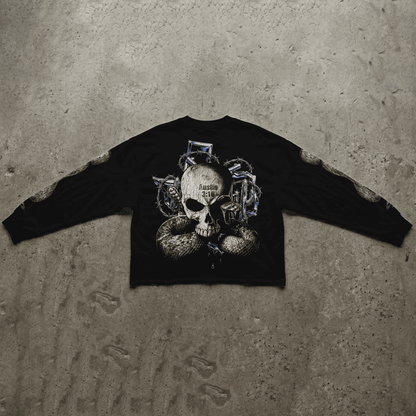 Playera Cropped Manga Larga Stone Cold Steve Austin Rebels