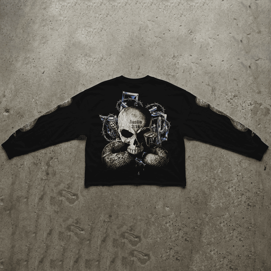 Playera Cropped Manga Larga Stone Cold Steve Austin Rebels