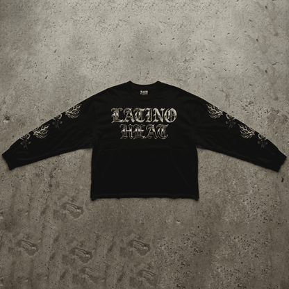 Playera Cropped Manga Larga Eddie Guerrero Rebels