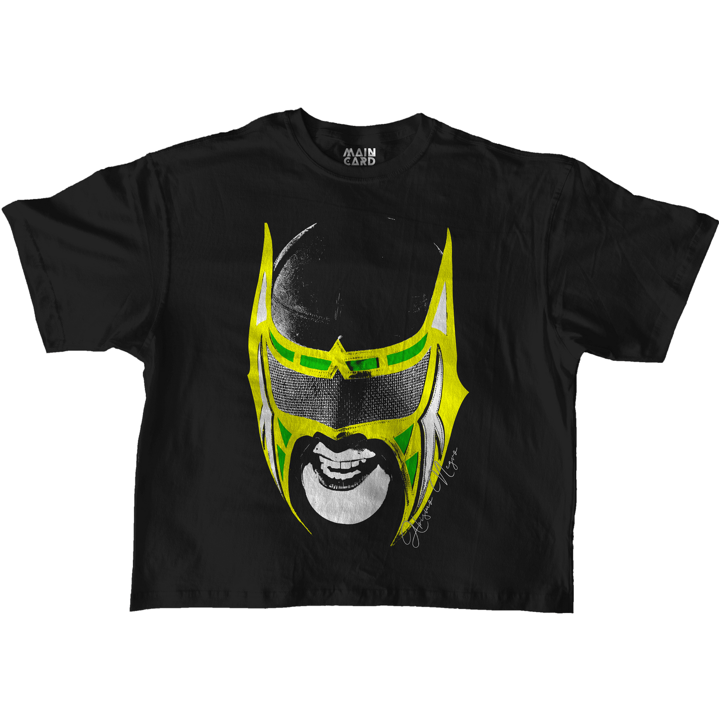 Playera Oversize Abismo Negro Big Face
