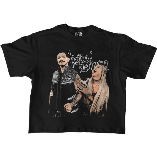 Playera Oversize Dominik Mysterio y Liv Morgan LivDom