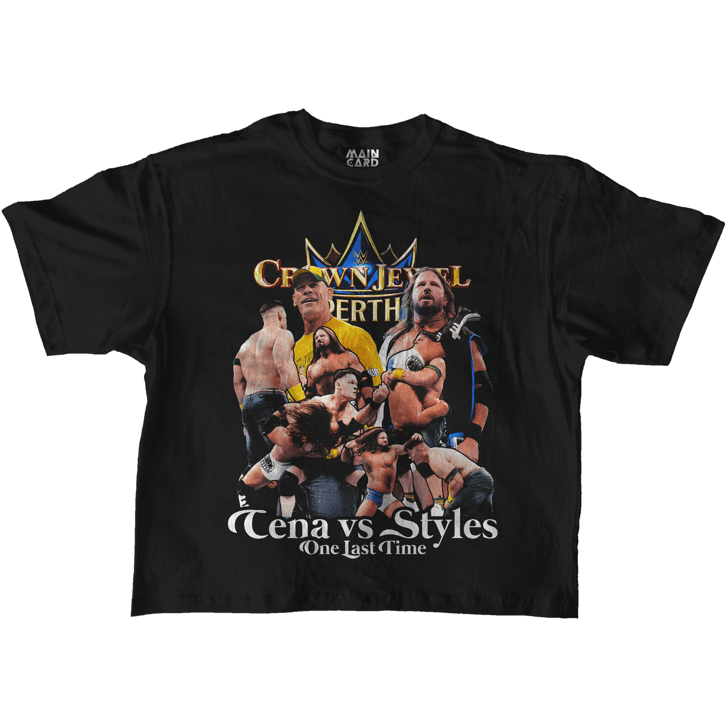 Playera Oversize John Cena vs AJ Styles Rawline