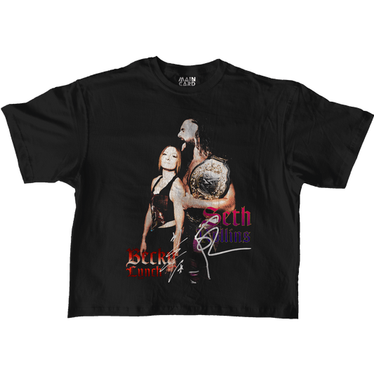 Playera Oversize Seth Rollins & Becky Lynch Rawline