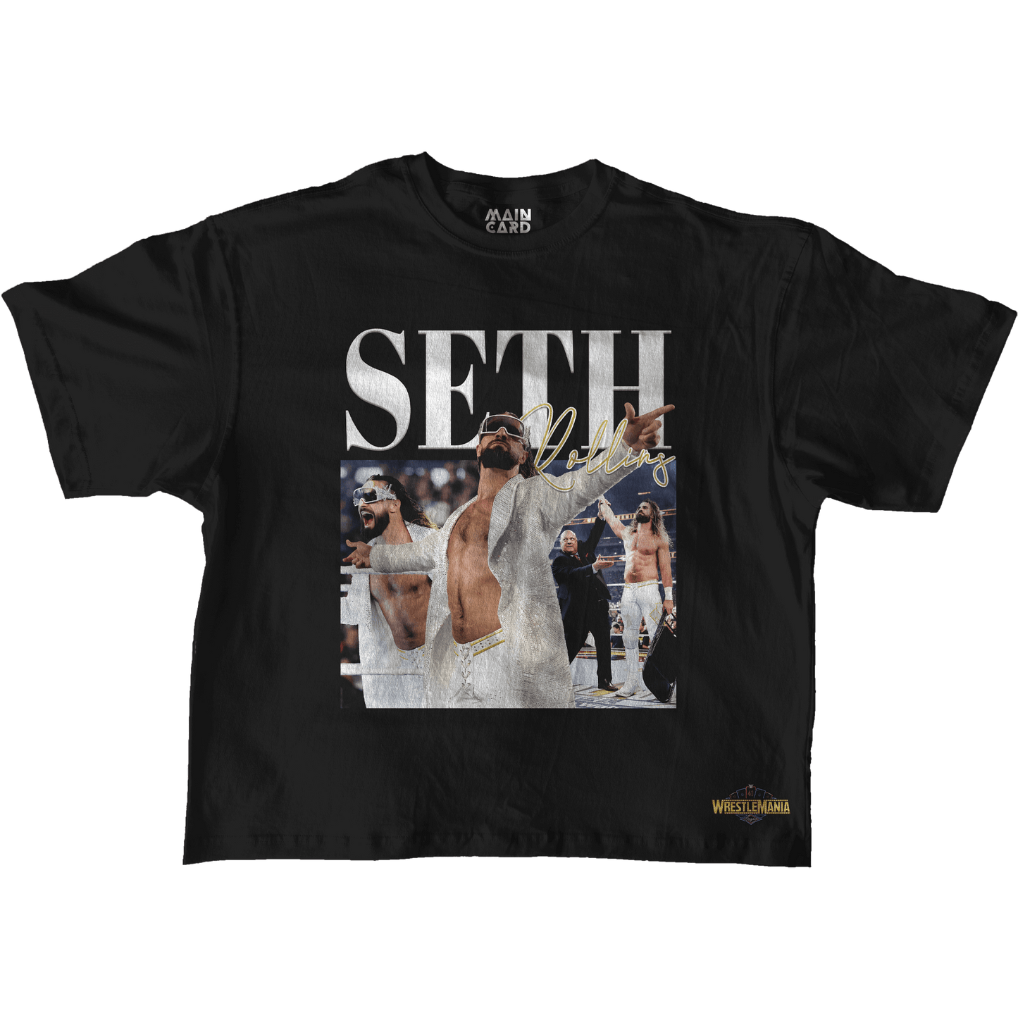 Playera Oversize Seth Rollins WM 41 Stars