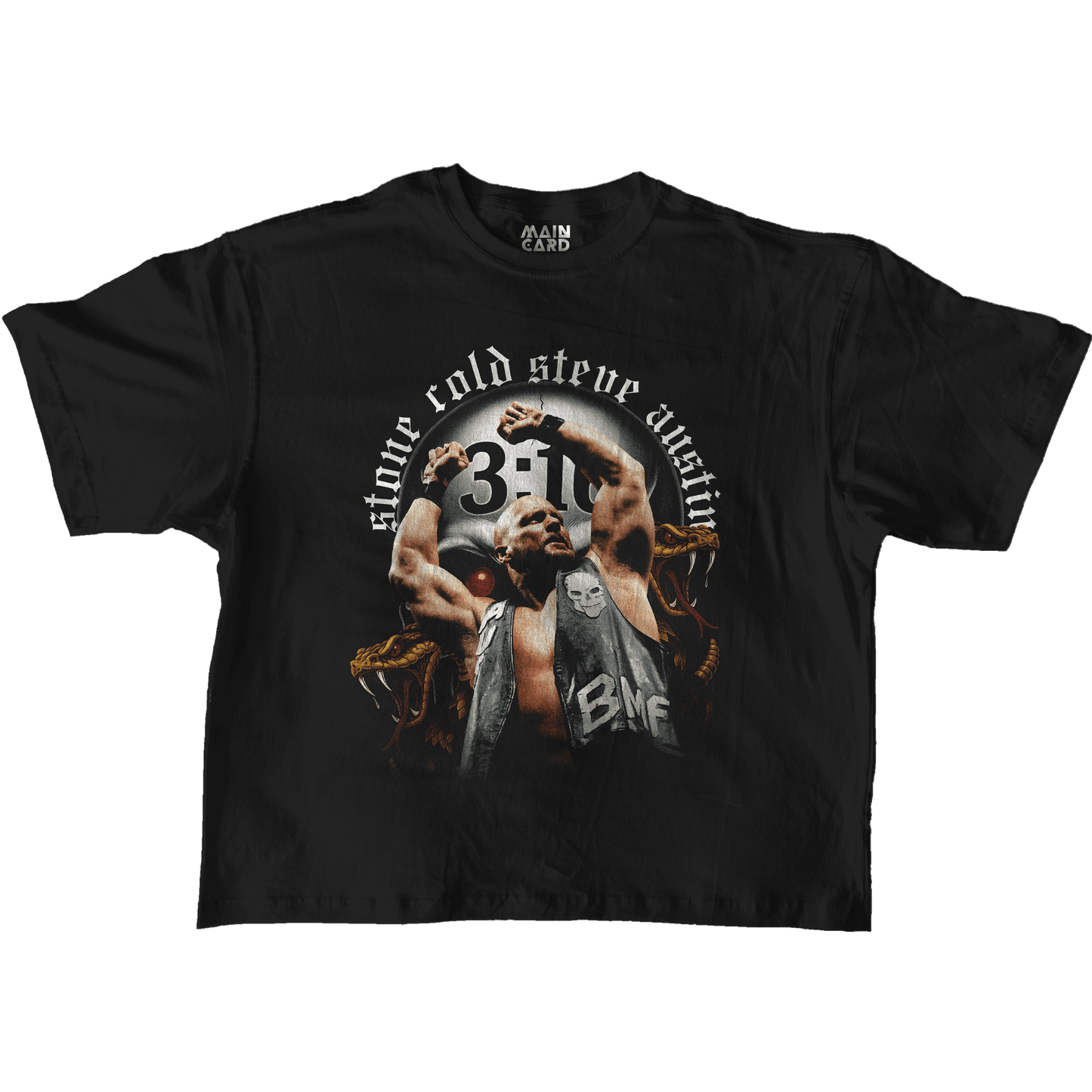 Playera Oversize Stone Cold Steve Austin Collage Rawline