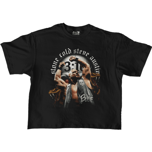 Playera Oversize Stone Cold Steve Austin Collage Rawline