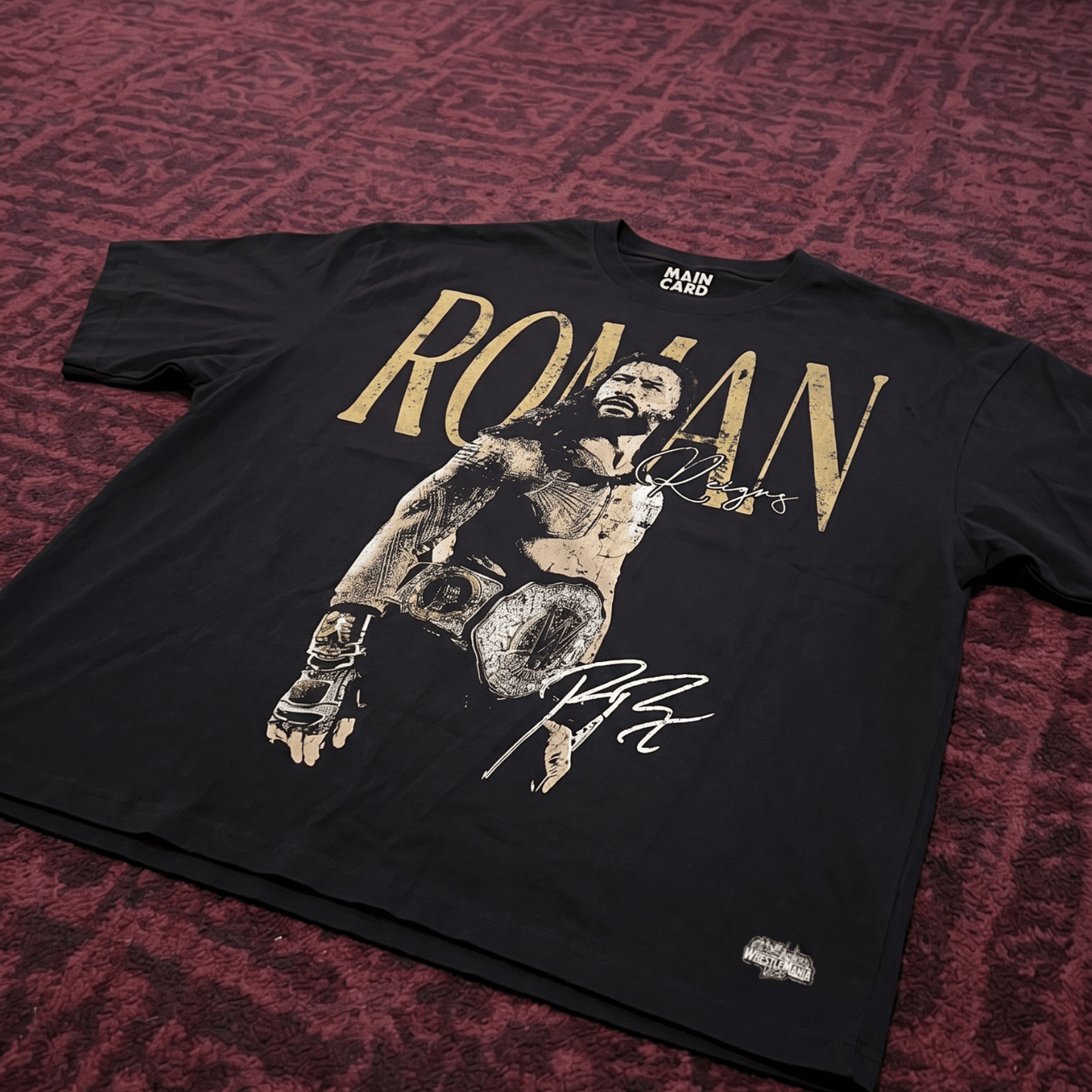 Playera Oversize Roman Reigns WM 42 Stars LEGACY