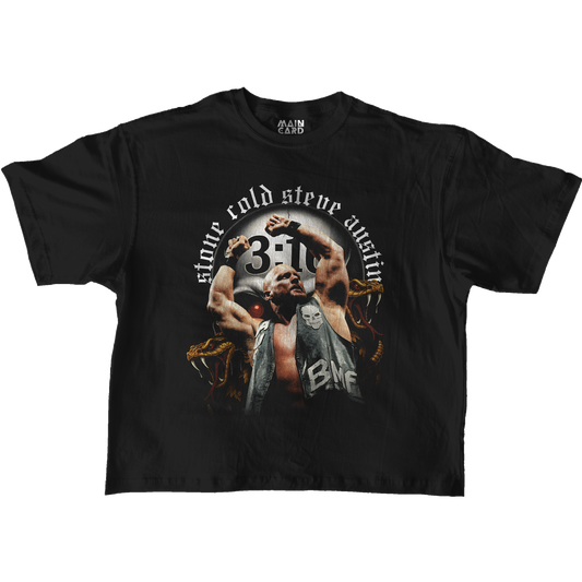 Playera Oversize Stone Cold Steve Austin Collage Rawline