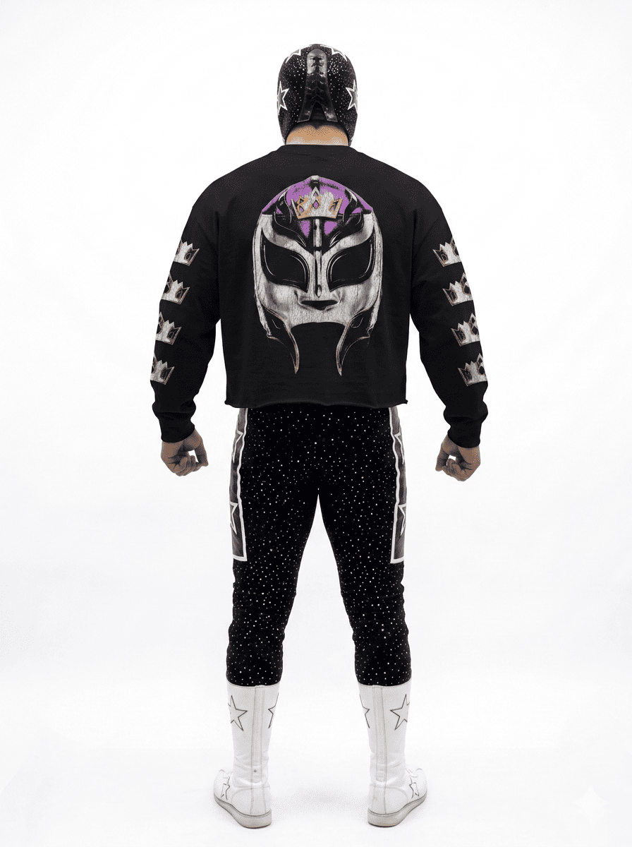 Playera Cropped Manga Larga Rey Mysterio Rebels