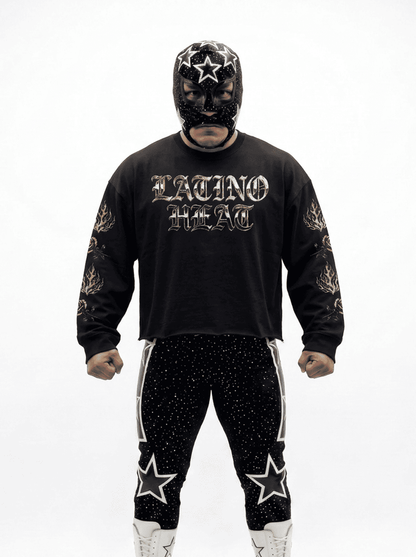Playera Cropped Manga Larga Eddie Guerrero Rebels