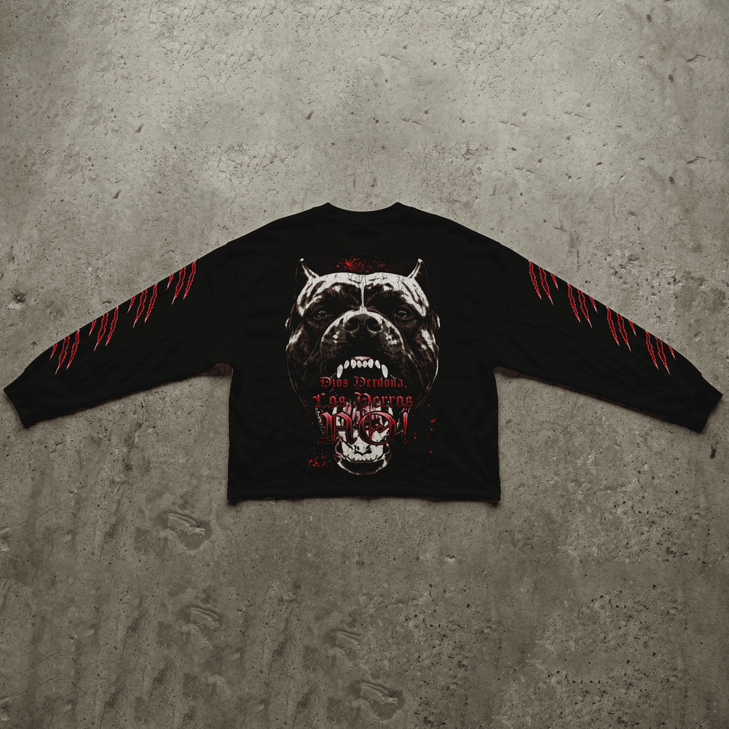 Playera Cropped Manga Larga Los Perros del Mal Rebels