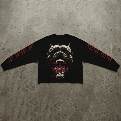Playera Cropped Manga Larga Los Perros del Mal Rebels