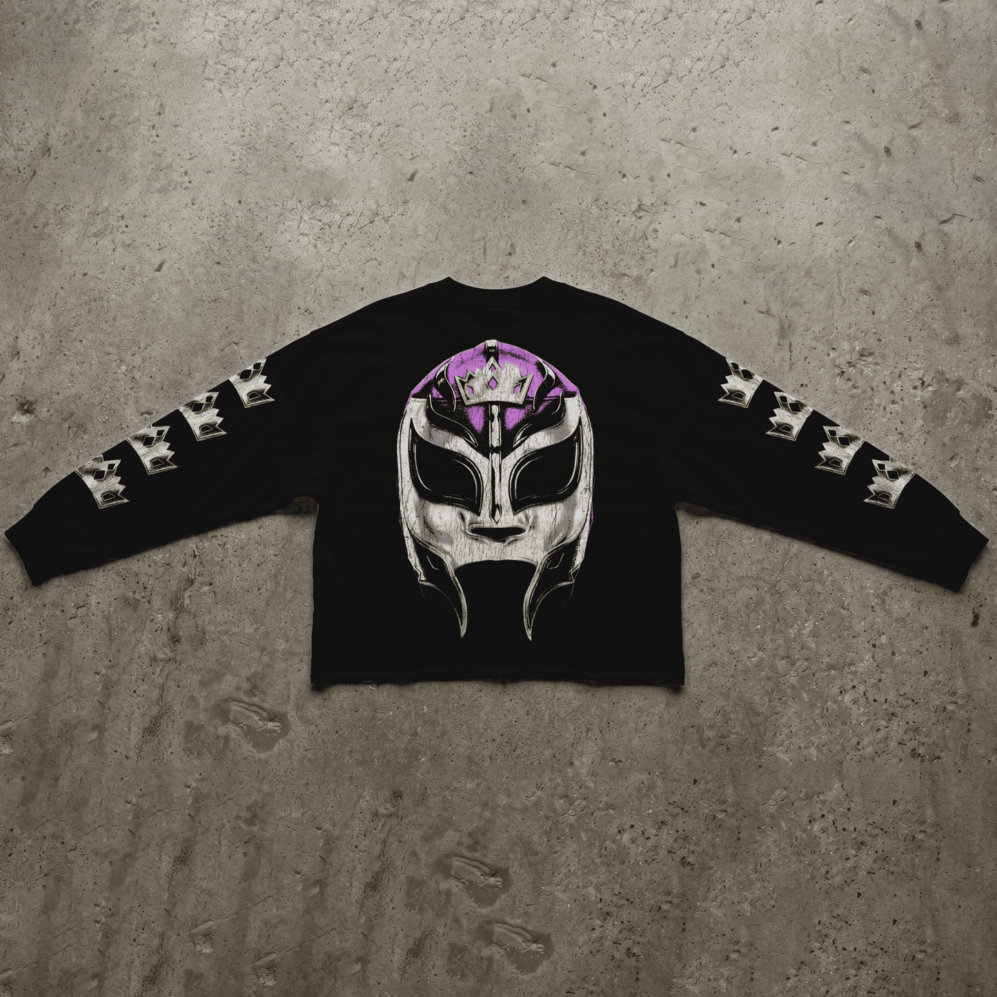 Playera Cropped Manga Larga Rey Mysterio Rebels